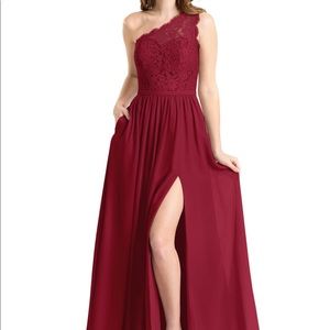 Azazie Burgundy Demi Dress